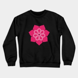 Pink Floral Design Crewneck Sweatshirt